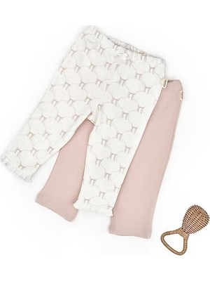 Babycosy Organik Pantolon 2li Ekru - Pudra