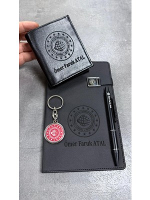 kuyumcudan Ulaştırma Bakanlığı Logolu Set - Cüzdan, Notluk, Kalem, Anahtarlık