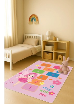 Dolce Mariee Modern Dijital Baskı Kaymaz Taban Çocuk ve Genç Odası Halısı H0690