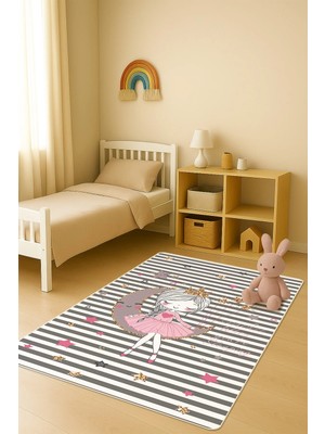 Dolce Mariee Modern Dijital Baskı Kaymaz Taban Çocuk ve Genç Odası Halısı H0616