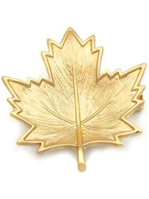 Esranın Dünyası Çınar Yaprağı Broş - Altın