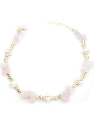 Esranın Dünyası Dorika Taş Halhal - Pembe