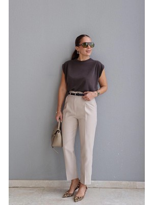 Purple By Banu Taş Kemerli Havuç Pantolon