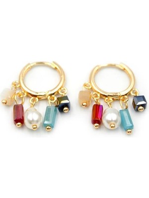 Esranın Dünyası Boncuklu Shakira Küpe - Altın