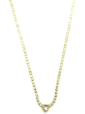 Esranın Dünyası Su Yolu Kalp Kolye - Altın