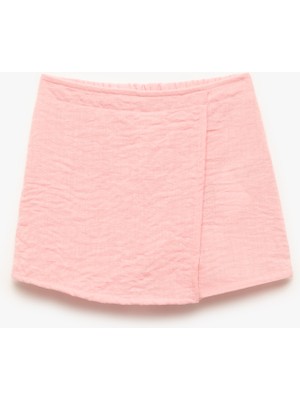 Koton Beli Lastikli Dokulu Kruvaze Şort Etek