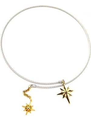 Esranın Dünyası Kutup Yıldızı Tasma Kolye - Gümüş