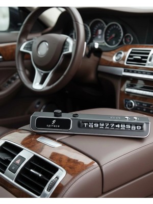 MegaSepet Mey Ithalat® Araç Içi LED Park Telefon Numarası Göstergesi Ön Cam Uyumlu 2 Koku Hediyeli