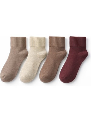 Solde Kadın 4’lü Ugg Uyumlu Yumuşak Dokulu Soket Çorap Seti