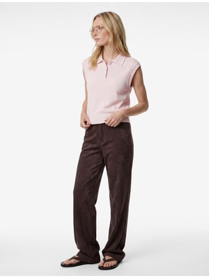 Koton Kolsuz Düğmeli Polo Yaka Triko Bluz