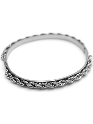 Esranın Dünyası Örgü Bilezik - Gümüş