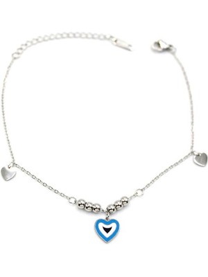 Esranın Dünyası Kalp Halhal - Gümüş