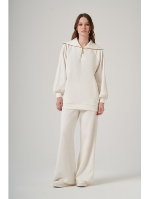 Nuss 1093 Gemici Yaka Şerit Detay Pantolonlu Takım