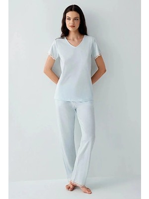 Pierre Cardin V Yaka Kısa Kol Kadın Pijama Takım 9217