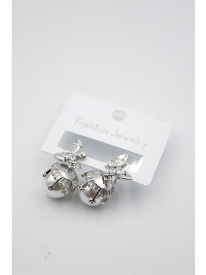 Esranın Dünyası Inci Kelebek Küpe - Gümüş