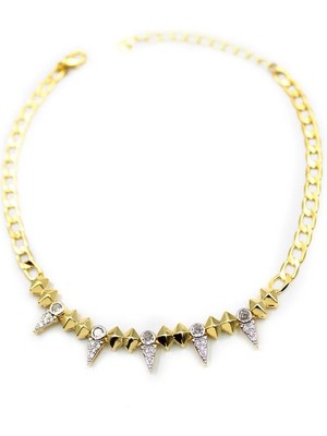 Esranın Dünyası Taşlı Vip Halhal - Altın