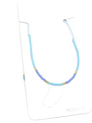 Esranın Dünyası Kum Boncuk Halhal - Mavi