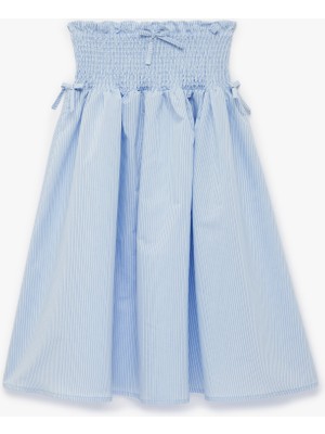 Koton Pamuklu A Kesim Gipeli Fiyonklu Yüksek Bel Midi Etek