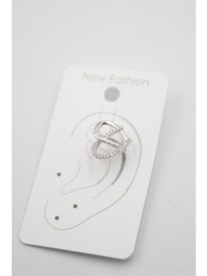 Esranın Dünyası Taşlı Kıkırdak Küpe - Gümüş