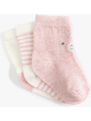 Koton 3'lü Ayıcık Desenli Soket Çorap Seti