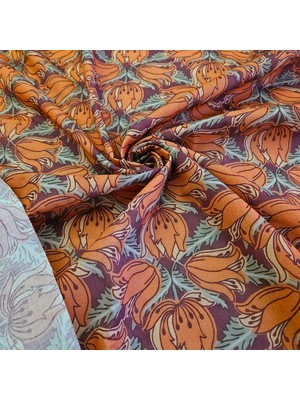 Kaf Kumaş %100 Pamuk Dokuma Vual Kumaş | Terracotta Renk Yazlık Elbiselik Kumaş