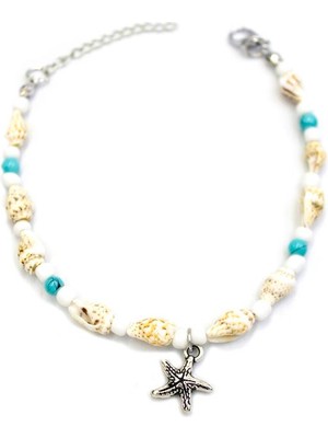 Esranın Dünyası Deniz Kabuğu Halhal - Turkuaz