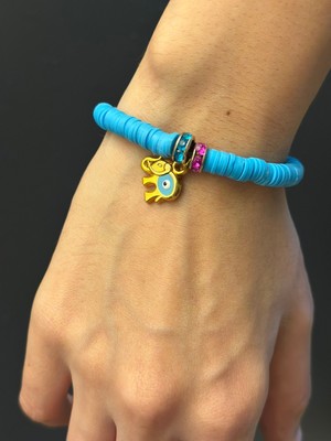 Gönülden Tasarım Fil Uçlu Turkuaz Kadın Bileklik