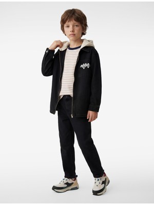 Koton Pamuklu Cepli Beli Ayarlanabilir Lastikli Jean  Pantolon