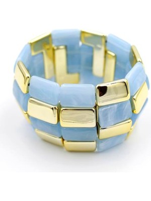 Esranın Dünyası Lastikli Taşlı Bilezik - Mavi