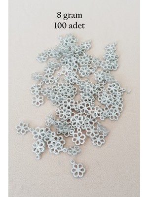 Esranın Dünyası Oya Abiye Bileklik Kolye Pleksi Metalik Plastik Pul Gümüş Renk 8 Gram 100 Adet - BNC528