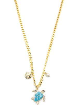 Esranın Dünyası Kaplumbağa Kolye - Altın