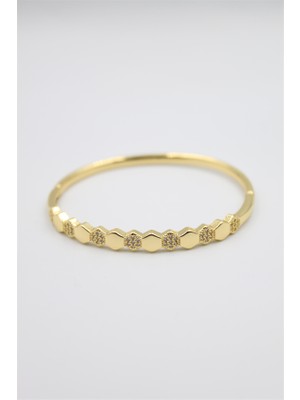 Esranın Dünyası Taşlı Vip Bilezik - Altın