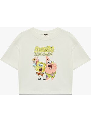 Koton Lisanslı Spongebob Baskılı Kısa Kollu Pamuklu Tişört