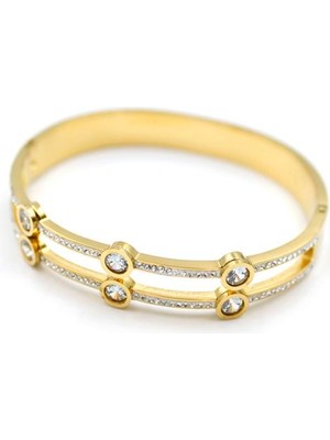 Esranın Dünyası Taşlı Bilezik - Altın