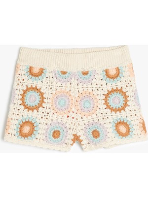 Koton Örgü Detaylı Pamuklu Triko Şort