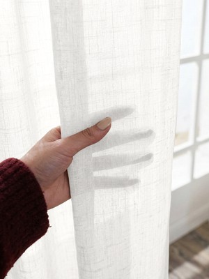 Favolli Kırık Beyaz Keten Dokulu 1/3 Sık Pileli Zarif Tül Perde | Ütü Istemez | En Çok Satan Tül Perde