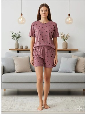 LXL Kadın Şortlu Ikili Takım Yazlık Pijama Takımı