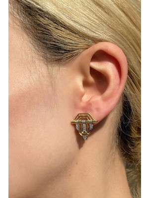 Spossy Silver Jewelry 1,8cm Sembol Küpe