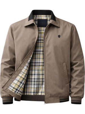 Sivaist Erkek Açık Krem Regular Bonded Kumaş Klasik Yaka Mevsimlik&yazlık Mont