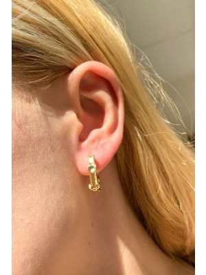 Spossy Silver Jewelry Geometrik Tasarım Halka Küpe