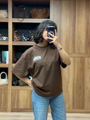 Vazıradk Bisiklet Yaka Oversize Baskılı Tişört