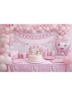 Sihirbaz Shop Kız Çocuğu Diş Hediği Parti Seti, Dişim Çıktı Temalı Parti Konsepti, Ilk Dişim Süsleme Konsepti