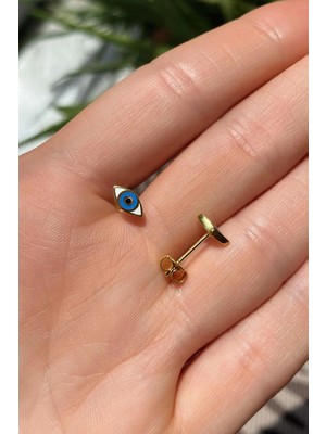 Spossy Silver Jewelry Minimal Göz Küpe