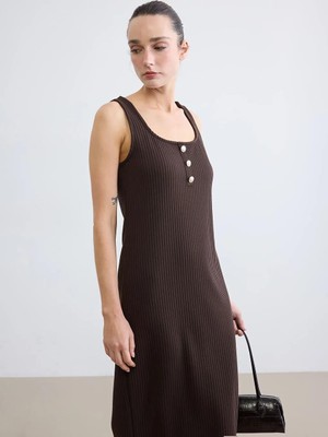 LC Waikiki U Yaka Fitilli Bodycon Elbise  (S6)