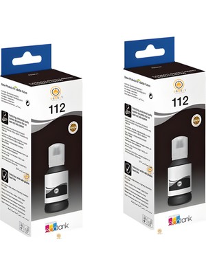 Drl 112 Uyumlu 2 Adet Siyah Mürekkep Avantaj Paketi L15150 L6170 L6190 Sıfır Muadil - Kapalı Ürün