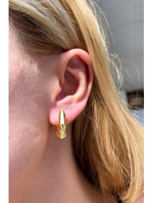 Spossy Silver Jewelry Büyük Boy Geometrik Tasarım Kare Küpe