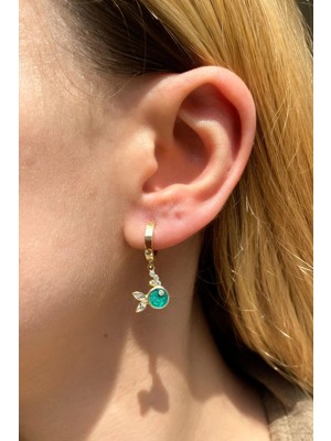Spossy Silver Jewelry Mineli Balık Küpe