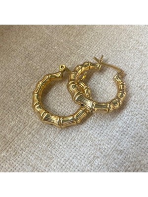 Spossy Silver Jewelry Kemik Halka Küpe
