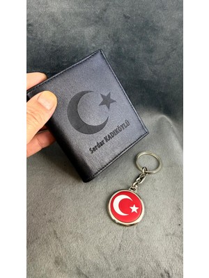 kuyumcudan Ayyıldız Logolu Erkek Deri Cüzdan