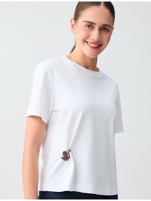 Jimmy Key Bronz Kuğu Figürlü Broş